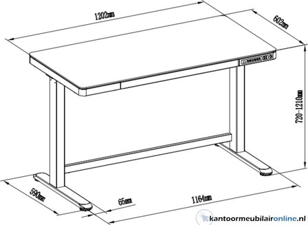 Ergonomisch zit-sta bureau thuiswerkplek Baseline Premium