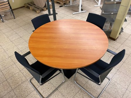 Ronde vergadertafel 140cm kersen