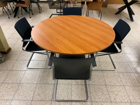 Ronde vergadertafel 140cm kersen