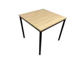 Kantinetafel L80 x B80, zwart frame + beuken blad